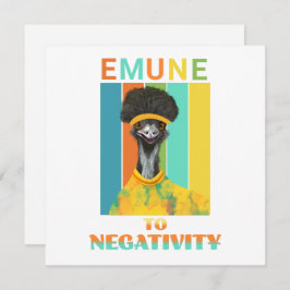 Funny Emu Bird Pun - Emune to Negativity