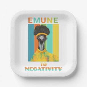 Funny Emu Bird Pun - Emune to Negativity Pappteller