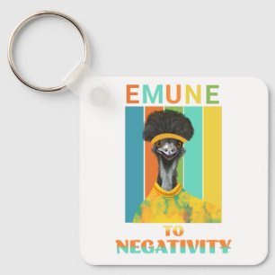 Funny Emu Bird Pun - Emune to Negativity Schlüsselanhänger