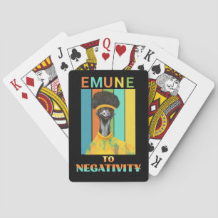 Funny Emu Bird Pun - Emune to Negativity Spielkarten