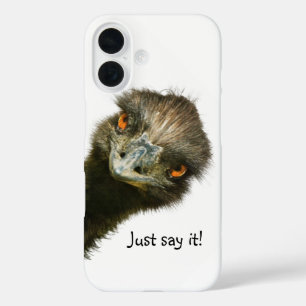 Funny Emu sagt es einfach iPhone 16 Hülle