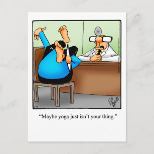 Lustige Yoga Cartoons Postkarten Zazzle At