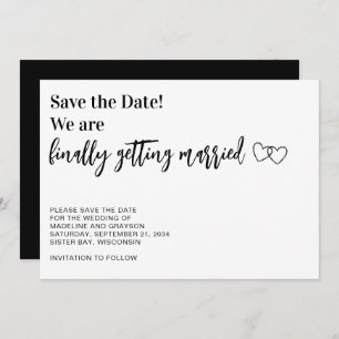 Funny Endlich Getried heiratet Save The Date