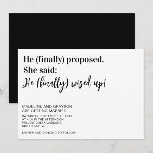 Funny Endlich Lässig Hochzeit Einladung