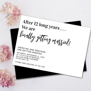 Funny Endlich Lässige Hochzeit verheiratet Einladung