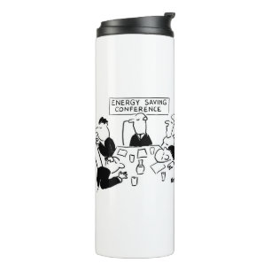 Funny Energy Rettend Cartoon Thermosbecher