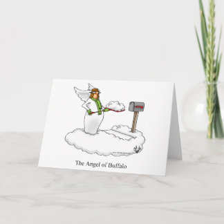 Funny Engel von Buffalo Snow Spaß Grußkarte Karte