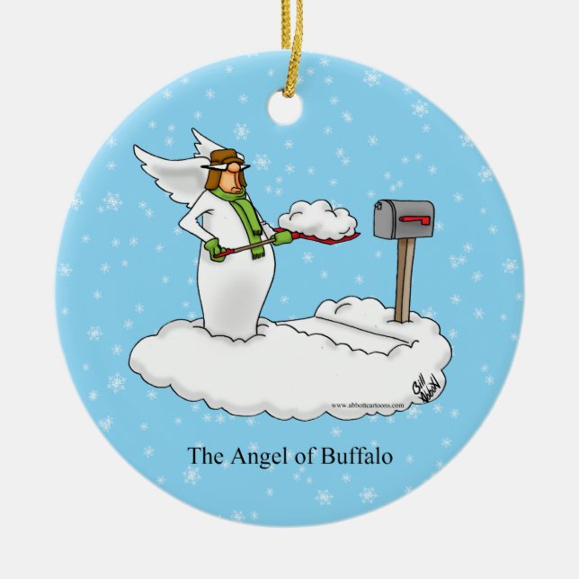 Funny Engel von Buffalo Xmas Ornament (Vorne)