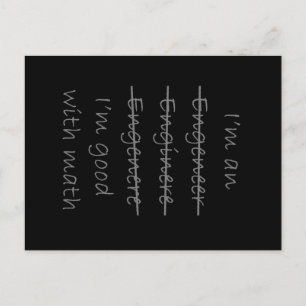 Funny Engineer Postkarte