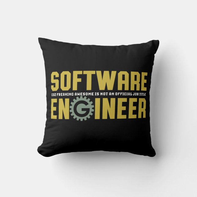 Funny Engineer Software Engineering und Programmie Kissen (Vorderseite)