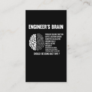 Funny Engineering Spaß Brain Engineer Joke Visitenkarte