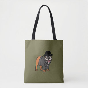 Funny English Bulldog Detection Tote Bag