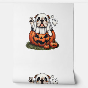 Funny English Bulldog Ghost Boo Halloween Womens M Tapete