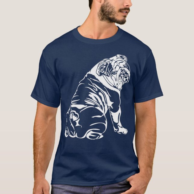 Funny English Bulldog    Hundertgeschenk T-Shirt (Vorderseite)
