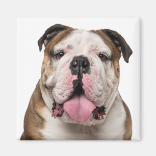 Funny English Bulldog Sticking Out Tongue Dog Magnet