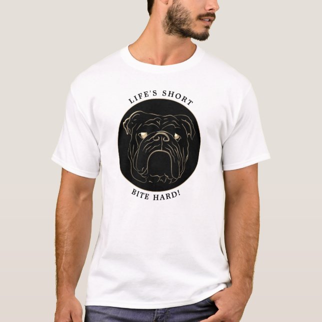 Funny English Bulldog T-Shirt (Vorderseite)