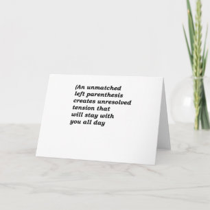 Funny English Grammar - Unerreicht Parenthesis Karte