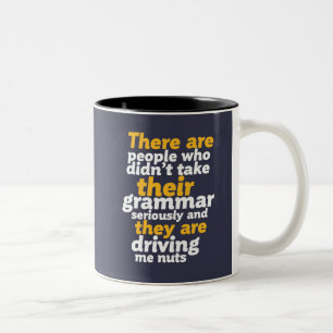 Funny English Grammatik Hier sind sie ihre Zweifarbige Tasse