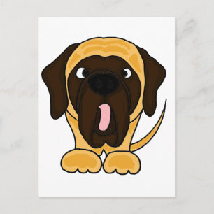 Funny English Mastiff Original Art Postkarte