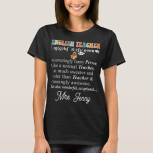 Funny English Teacher Definition Cool Esl Teacher T-Shirt
