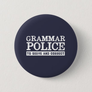 Funny English Teacher Grammar Police Button