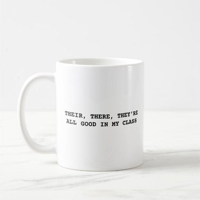 Funny English Teacher Quote | Englischunterricht Kaffeetasse (Links)