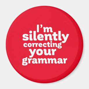 Funny English Teacher Stille Korrektur Grammatik Magnet