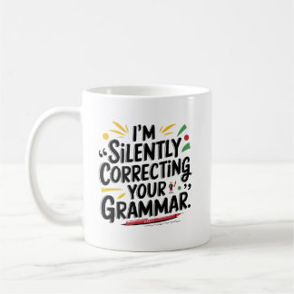 Funny English Teacher: Stilvolles Grammatikdesign Kaffeetasse
