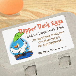 Funny Ente tanzen Cartoon Illustration Eierkarton