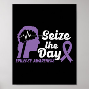 Funny Epilepsy Awarze The Day Ribbon Poster