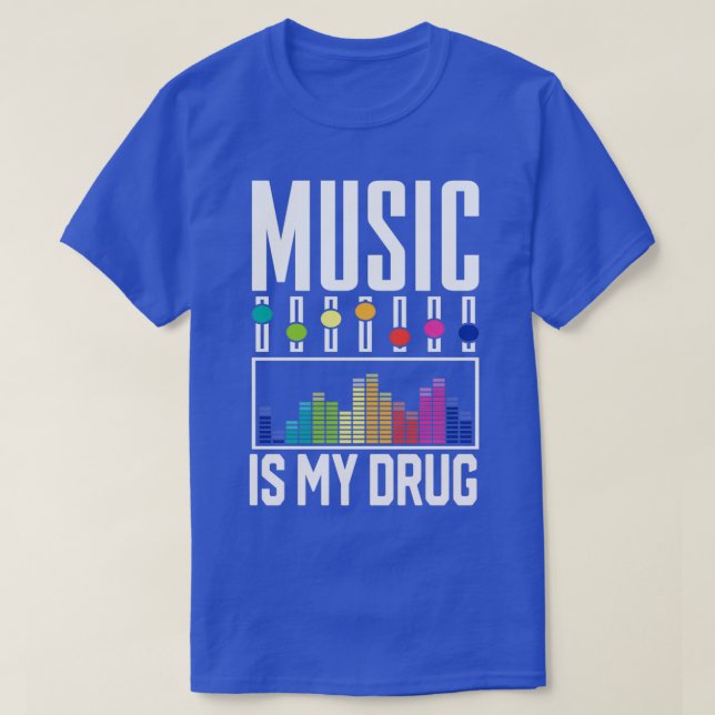 Funny Equalizer Music ist mein Drug Radio Design T-Shirt (Design vorne)