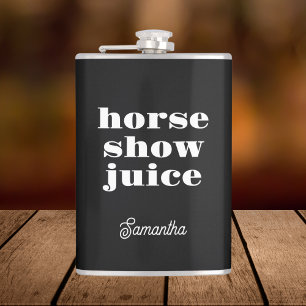 Funny Equestrian Black Horse Juice Flachmann