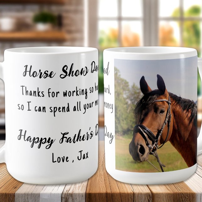 Funny Equestrian Life Custom Foto Horse Lover Kaffeetasse (Von Creator hochgeladen)