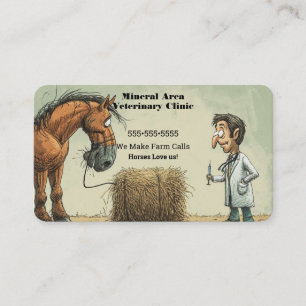 Funny Equine Veterinary Business Card Visitenkarte