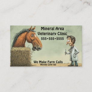 Funny Equine Veterinary Business Card Visitenkarte