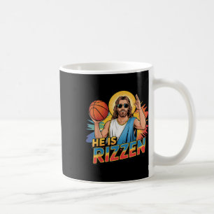 Funny er ist rizzen Jesus Shirt Basketball Boys Ki Kaffeetasse