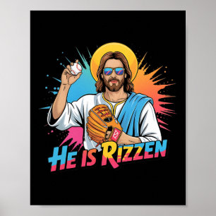 Funny er ist Rizzen Jesus Shirt verkaufen Jungs Ki Poster