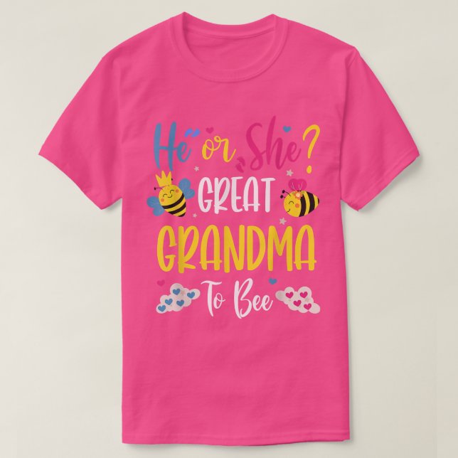 Funny Er oder sie, was wird es große Oma sein?  T-Shirt (Design vorne)