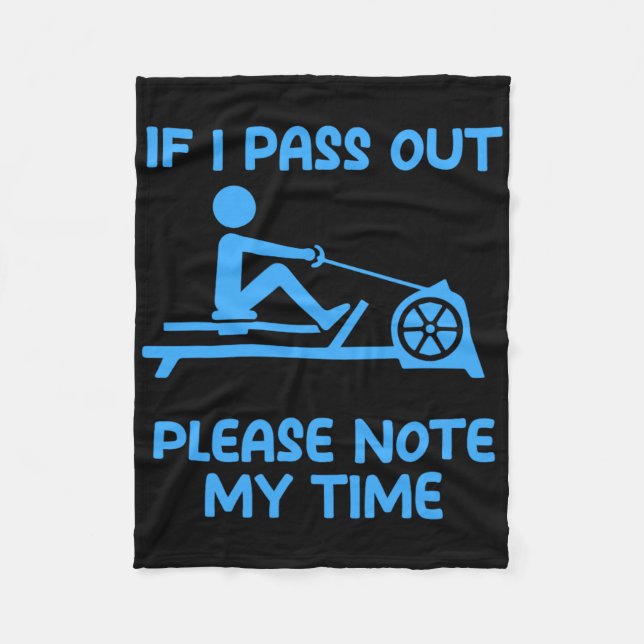 Funny Erg Machine Gym Ergometer Ruderübung Fleecedecke (Vorderseite)