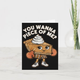 Funny Erntedank Boxing Pumpkin Pie You Wanna Pi Karte