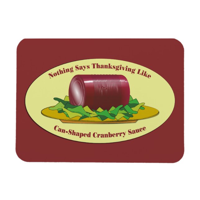 Funny Erntedank Canned Cranberry Sauce Magnet (Horizontal)