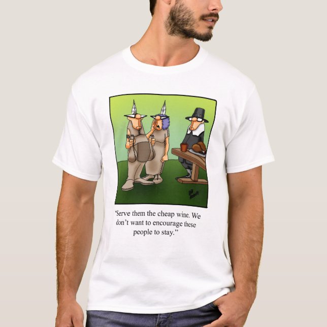Funny Erntedank Cartoon Tee Shirt (Vorderseite)