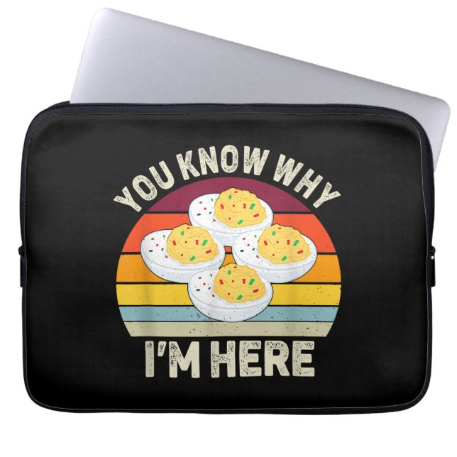 Funny Erntedank Deviled Eggs Sie wissen, warum ich Laptopschutzhülle (Vorderseite)