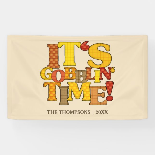 Funny Erntedank Dinner Banner (Horizontal)