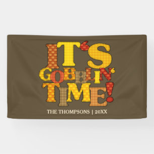 Funny Erntedank Dinner Banner