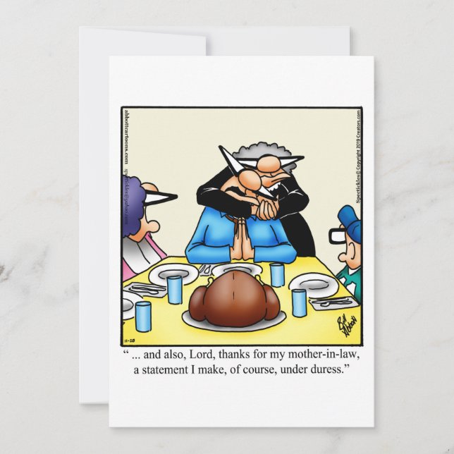 Funny Erntedank Dinner Einladung (Vorderseite)