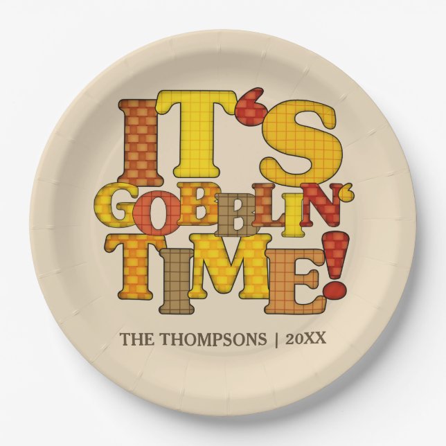 Funny Erntedank Dinner Pappteller (Vorderseite)