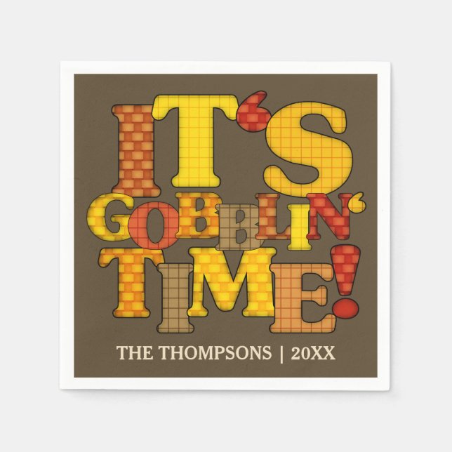 Funny Erntedank Dinner Serviette (Vorderseite)