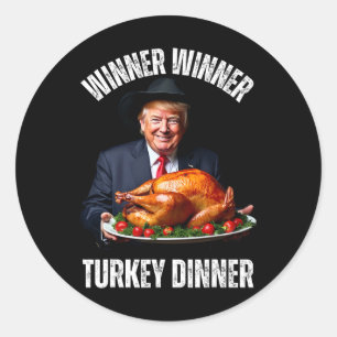 Funny Erntedank Familie Trump Gewinner Turk Runder Aufkleber