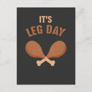 Funny Erntedank Fitness Sportler Leg Day Postkarte